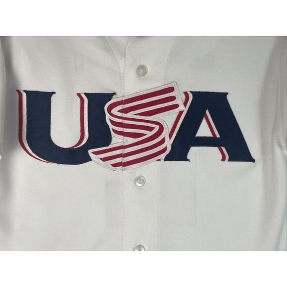 VTG Majestic Authentic Jersey Derek Jeter #2 Team USA 2006 WBC Mens 38 S/M White - Picture 7 of 10